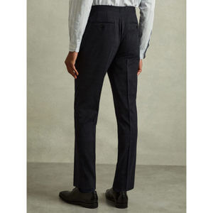 REISS GRACE Wool Blend Prince of Wales Check Trousers